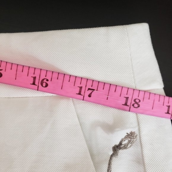 A New Day White Pullon Zip Button Shorts Sz 14 - Picture 6 of 9